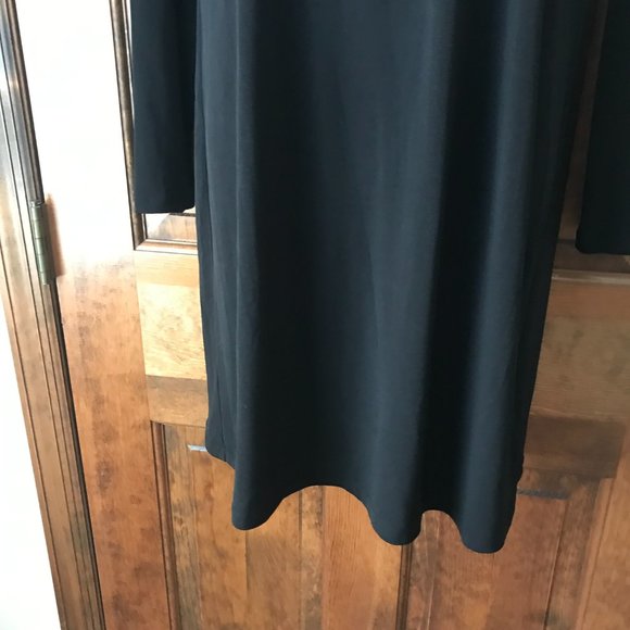 #1 Michael Kors Black Dress w/Shoestring X's on Shoulder Large - Picture 7 of 12